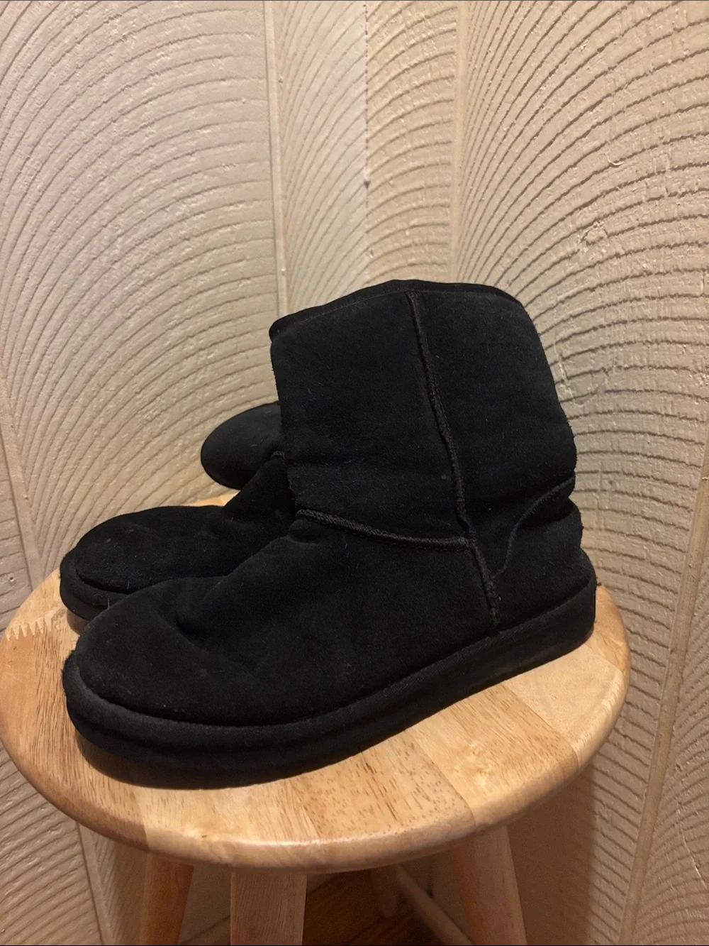 Koolaburra Black Fleece-Lined Pull-On Boots